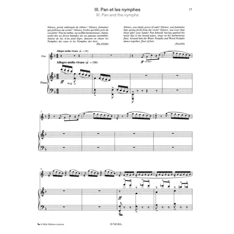 Mouquet Jules - Flute De Pan Op.15 - Flute Piano