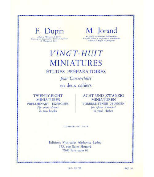 DUPIN F. JORAND M. - 28 MINIATURES VOL. 1 - CAISSE CLAIRE
