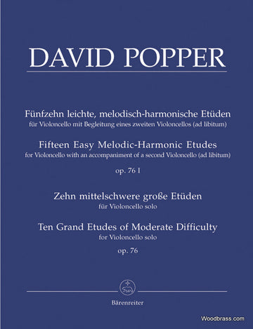 Popper D. - 15 Easy MELODIC-harmonic Etudes Op.76 - Violoncelle