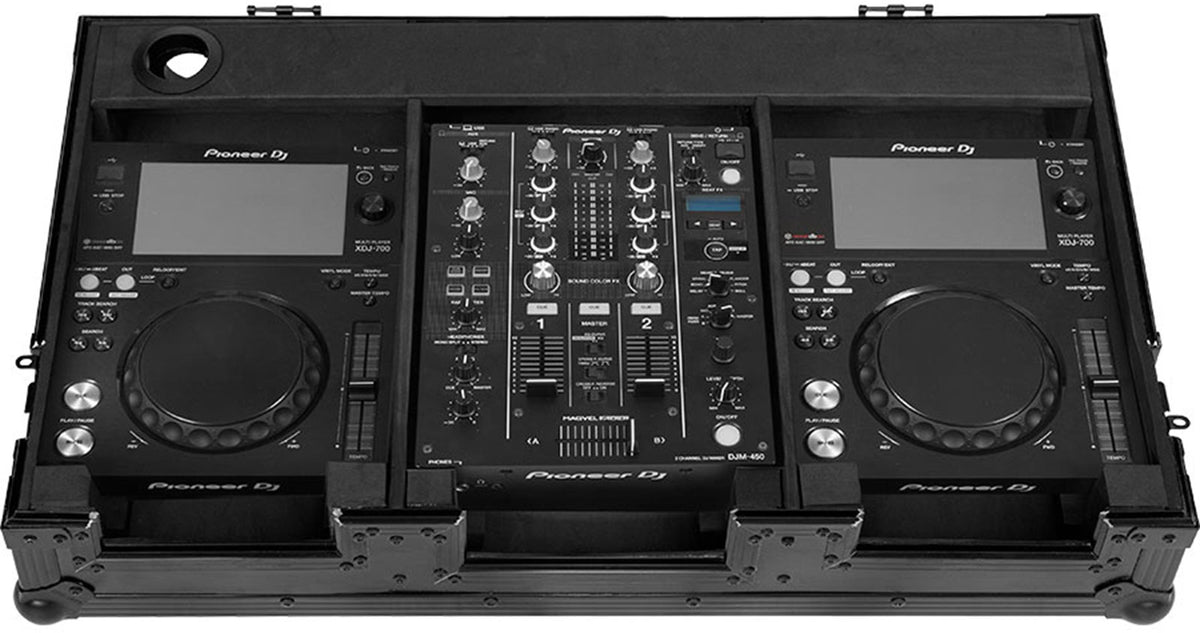 Flight Konsole 10'' XDJ700 und DJM450 Schwarz