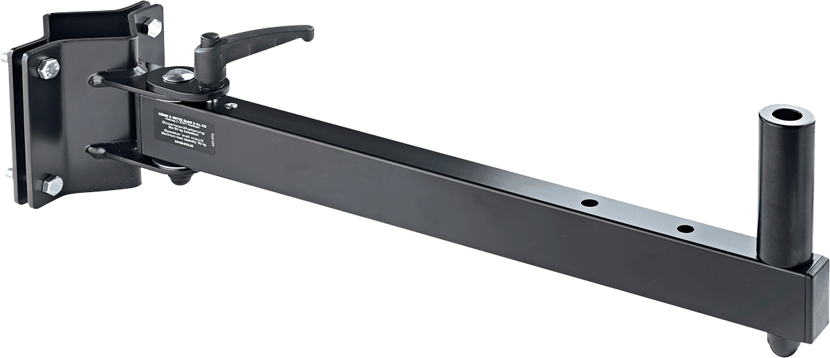 K&M 24150-000-55 Schwarze Wandhalterung für Lautsprecher