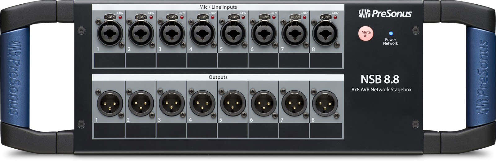 NSB 8.8 - BÜHNENBOX 8X8 FÜR AVB-NETZWERK