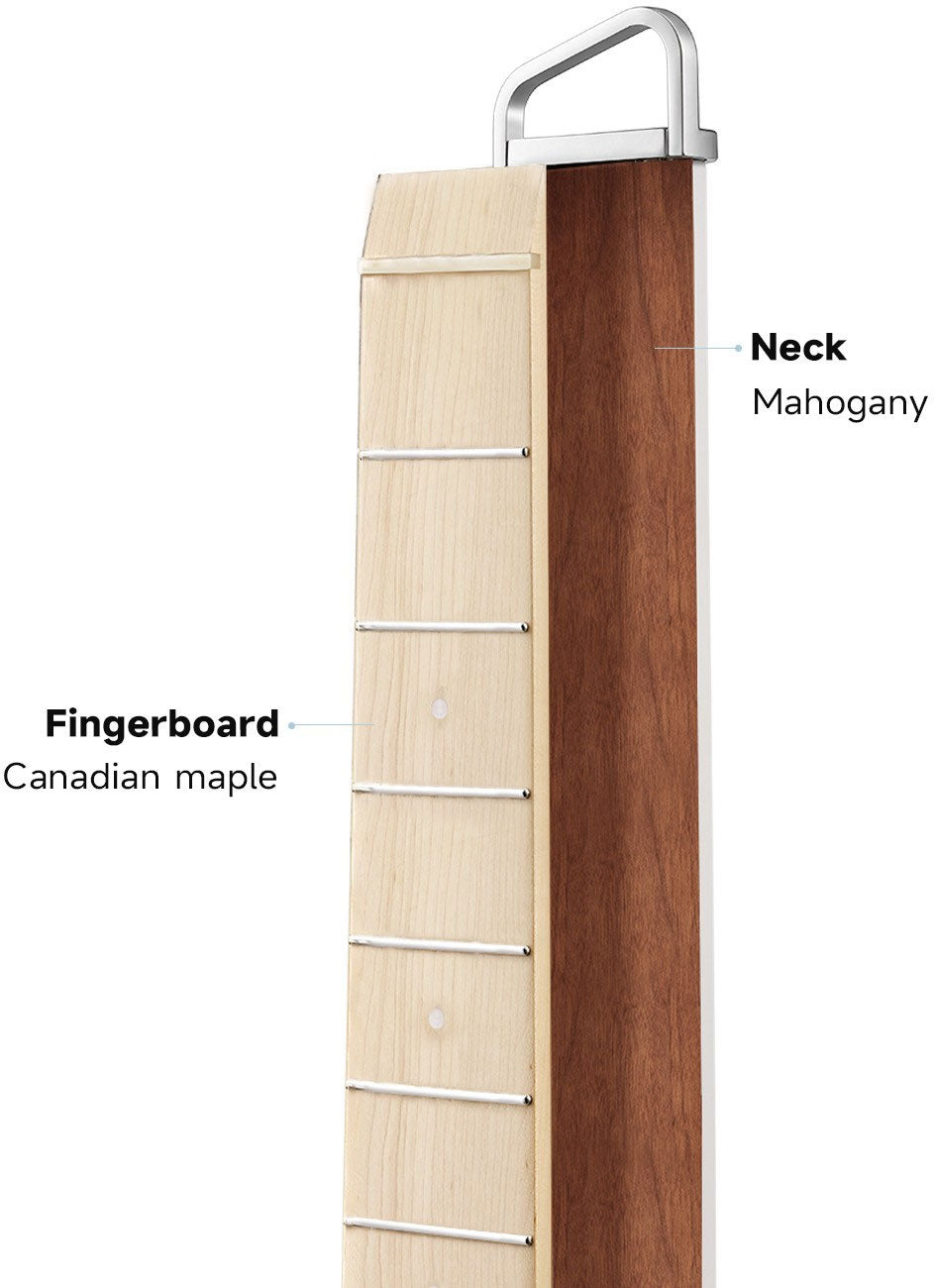 HUSH-I Pro Travel Guitar Weiß