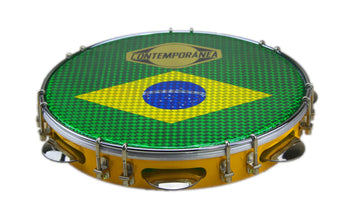C-PL10-01y Pandeiro 10" Brasilienflagge - Gelb