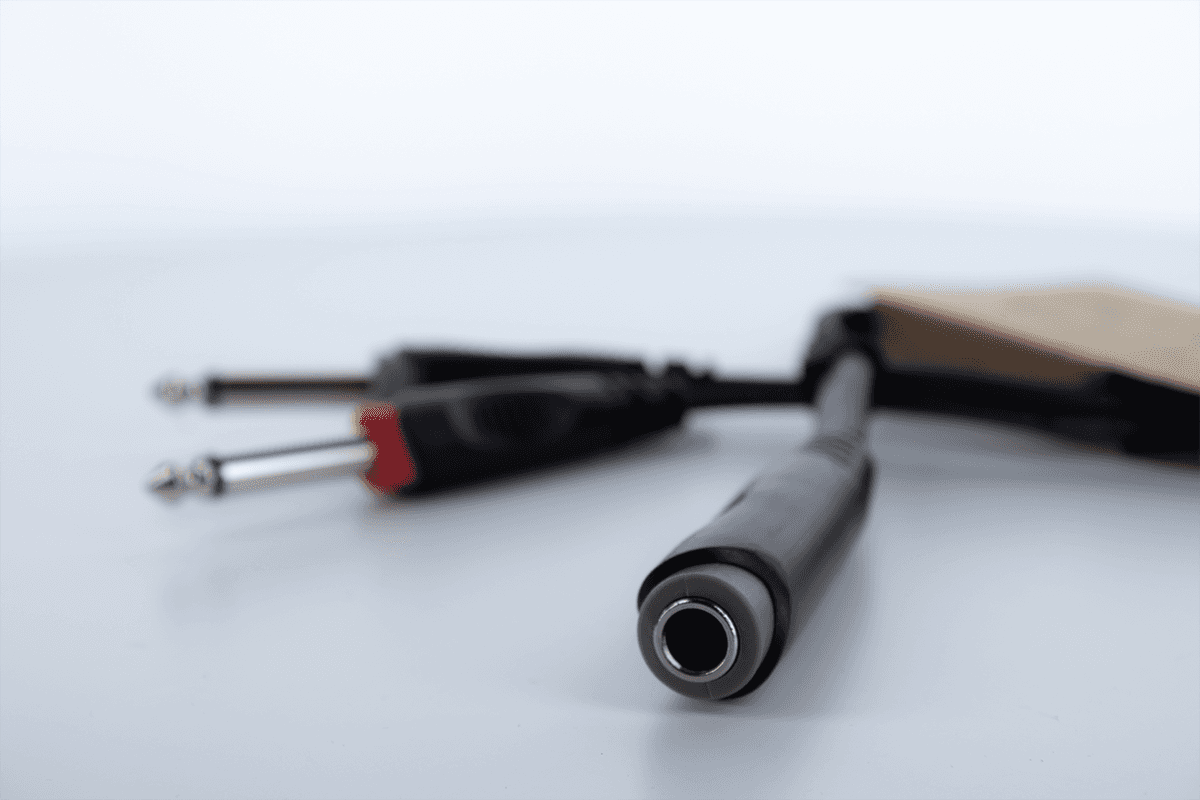 Kabel Y Abzweigkabel Stereo-Klinke Buchse / 2 Mono-Klinken Stecker 30 cm