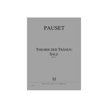 Pauset - Théorie Der Tränen : Salz - Horn