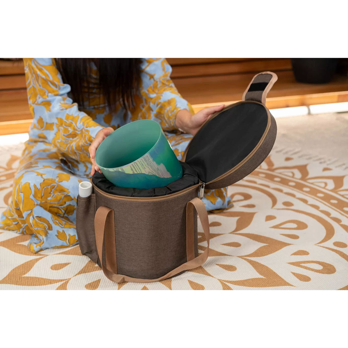 6.75" Essence Solfeggio Crystal Singing Bowl 285 Hz Turquoise Green