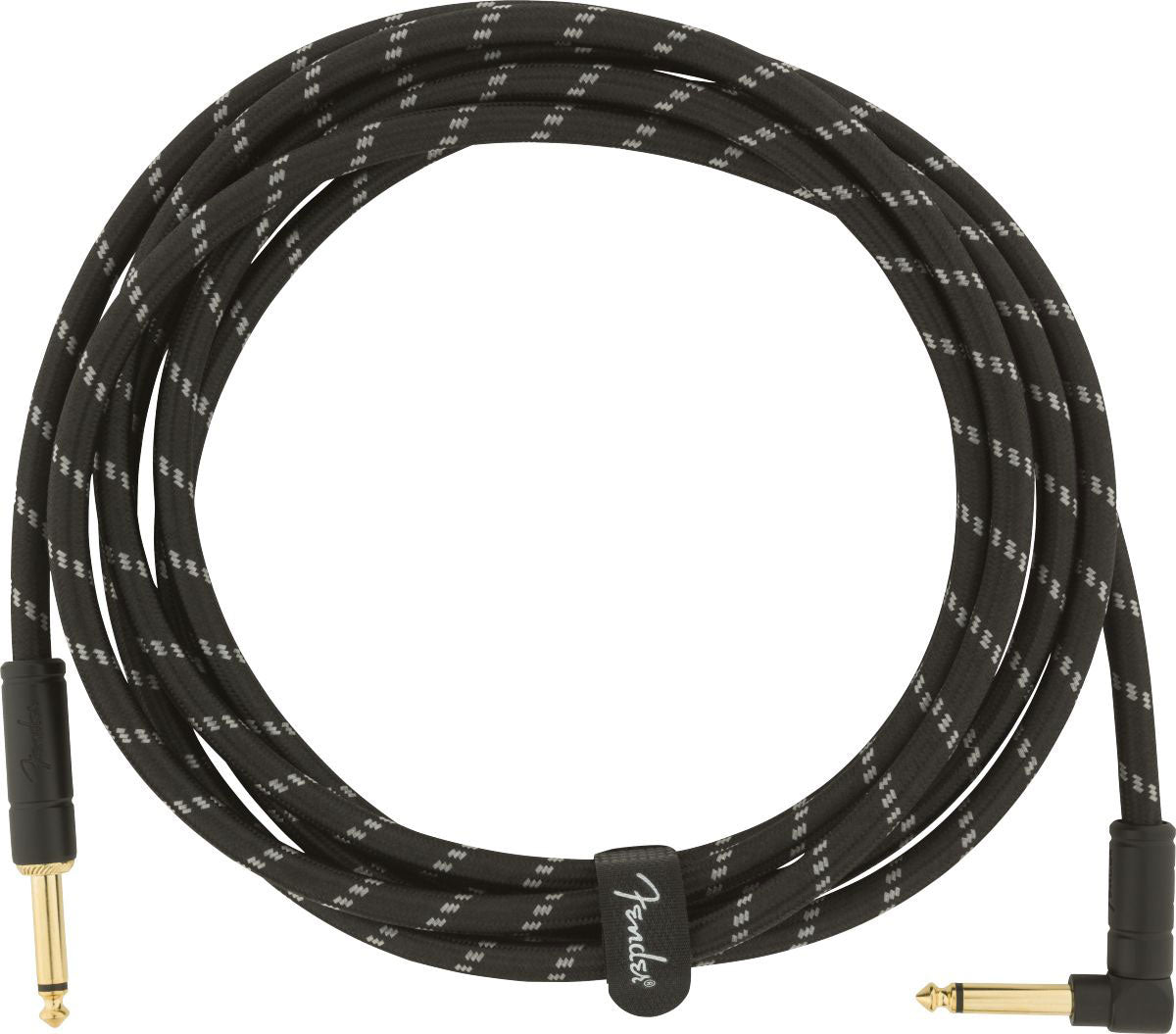 DELUXE INSTRUMENT CABLE STRAIGHT/ANGLE 10' BLACK TWEED