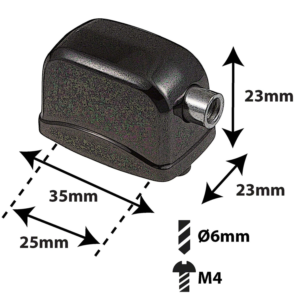 L17SDTT-BK - SPANNBCKCHEN SNAREDRUM / TOM SCHWARZE - 25MM (X1)