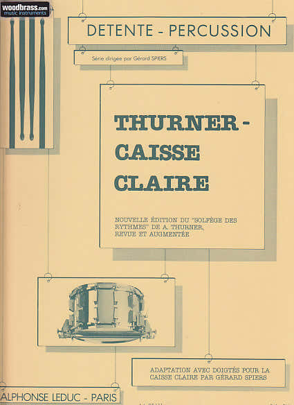 SPIERS / THURNER - Bearbeitung mit Fingersätzen für Kleine Trommel von Thurners Rhythmussolfège