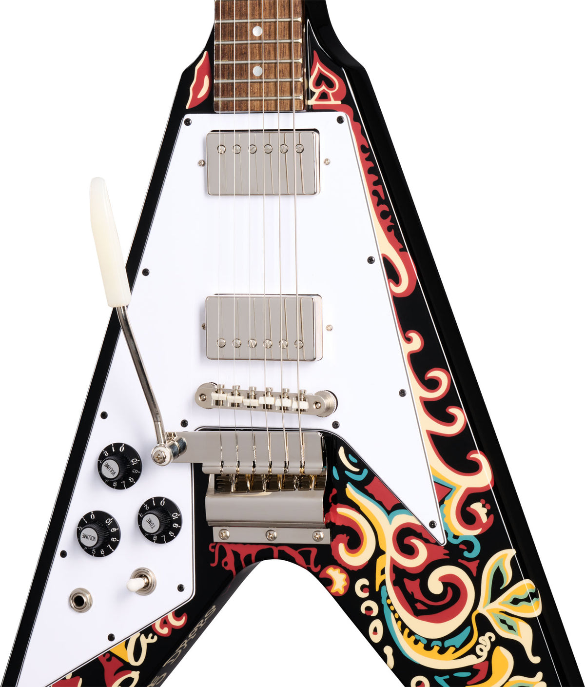 Flying V Signature Jimi Hendrix "Love Drops" Lh Ebenholz