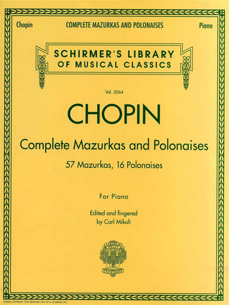 Chopin Frederic - Complete Mazurkas And Polonaises - Piano Solo