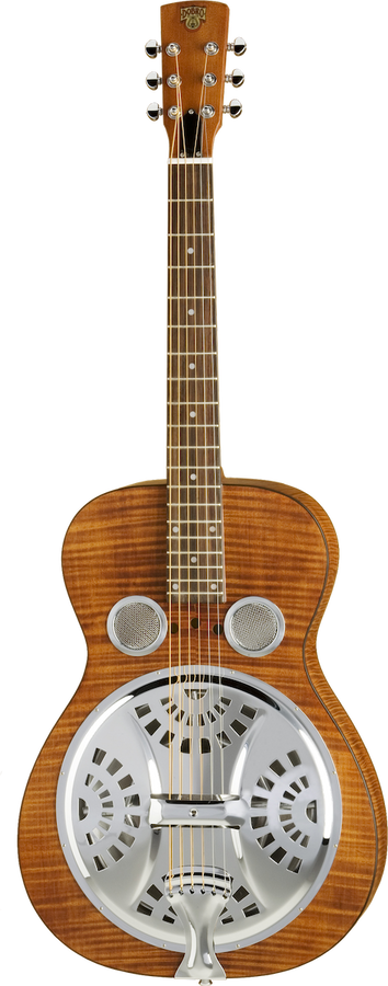 Dobro Hound Dog Deluxe Rundhals Vintagebraun