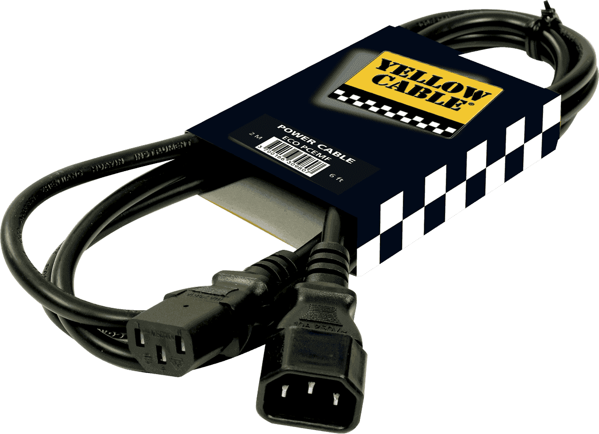 Yellow Cable PCEMF GROUNDED EXTENSION POWER CORD