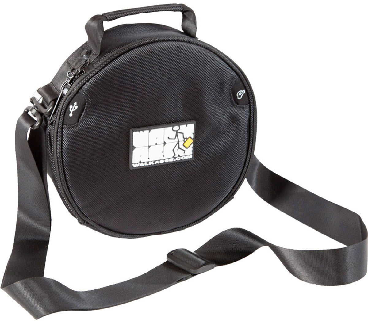 Schwarze Kopfhörertasche