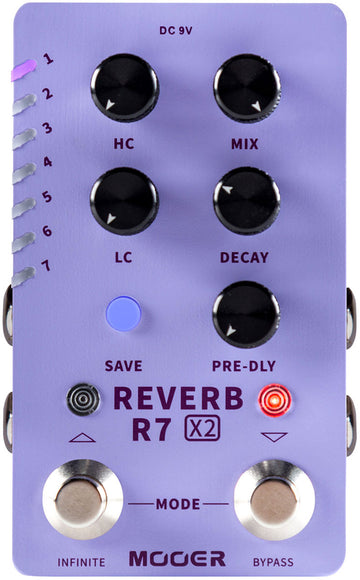 PEDAL MOOER R7 REVERB X2