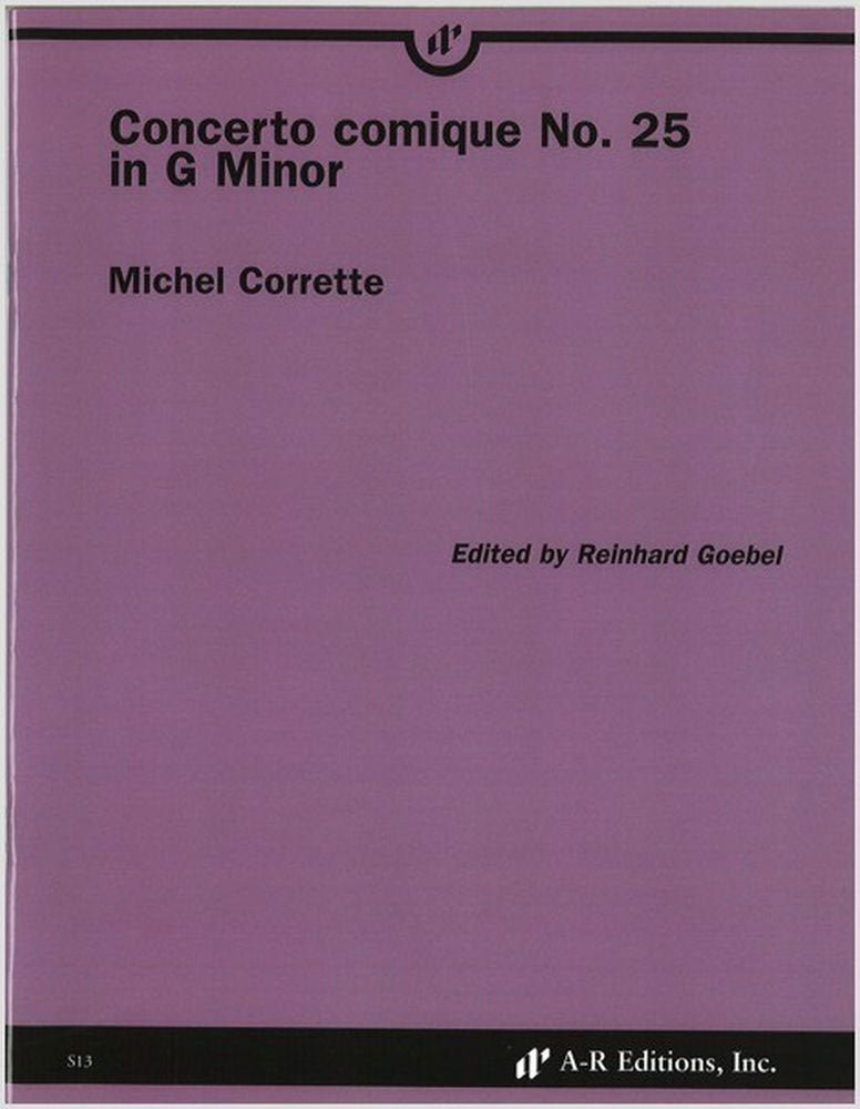 A-R Editions Corrette M. - Concerto Comique N° 25 In G Minor