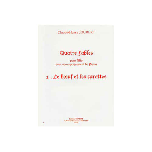 Joubert CLAUDE-henry - Fabeln (4) Nr.1 Der Ochse und die Karotten - Bratsche und Klavier