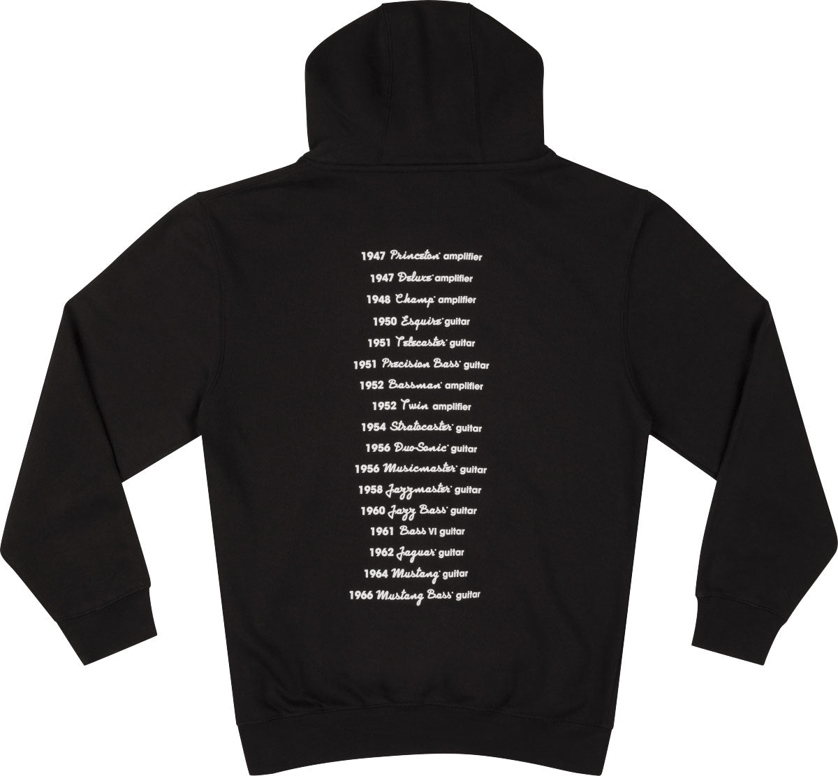 Fender Logo Date Back Hoodie Black L