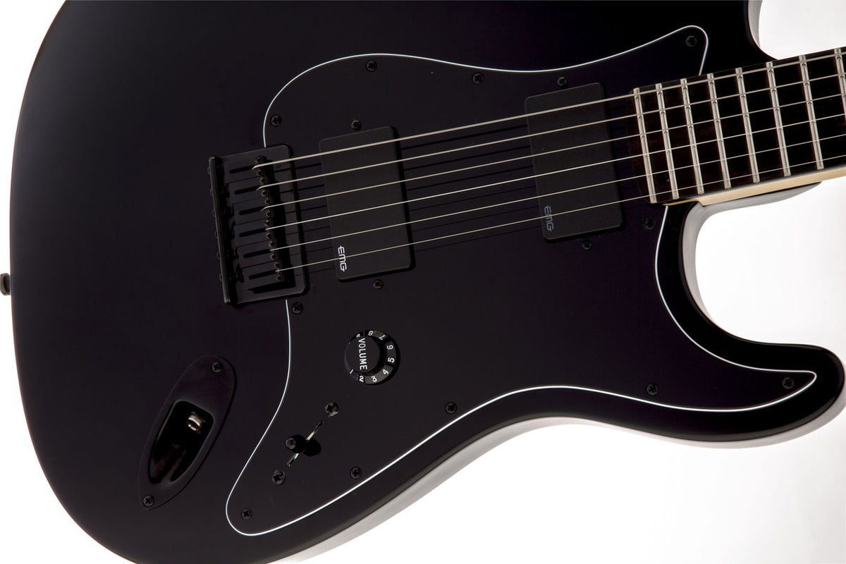 Stratocaster Signatur Jim Root Ebo Mattschwarz