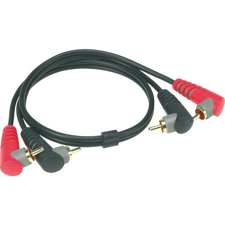 TWINCABLE BLACK 2M 2X RCA 90 - 2X RCA 90