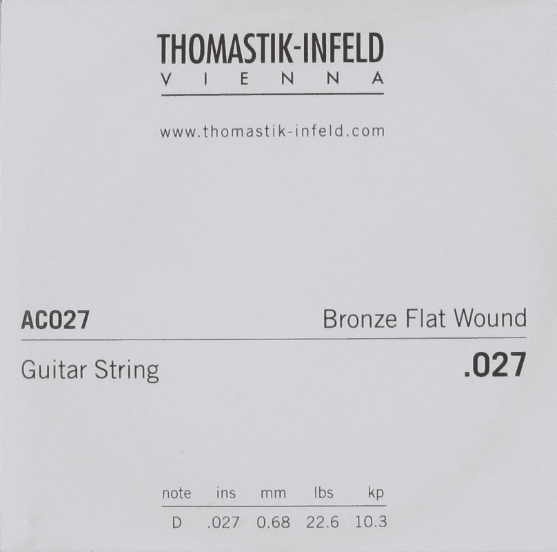 THOMASTIK ACOUSTIC GUITAR STRINGS PLECTRUM ACOUSTIC SERIES. NICKEL-FREE.027