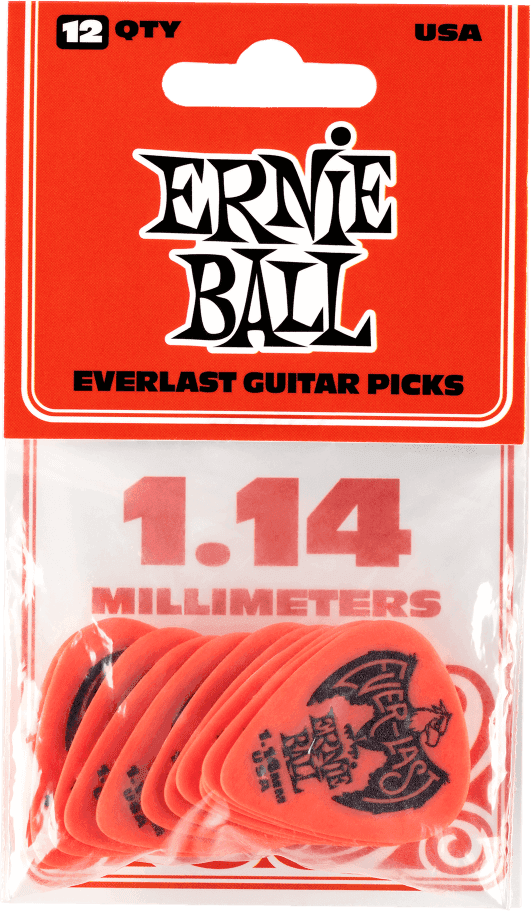 Plektren Everlast Beutel mit 12 Rot 1,14mm