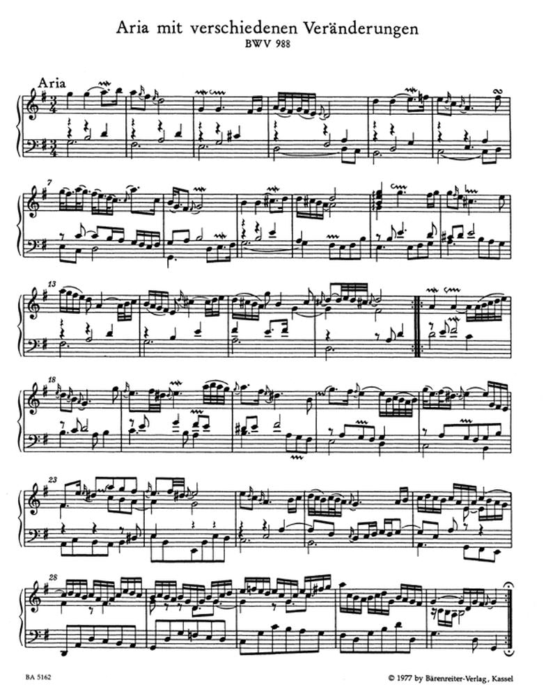 Bach J.S - Variations Goldberg BWV 988 - Piano