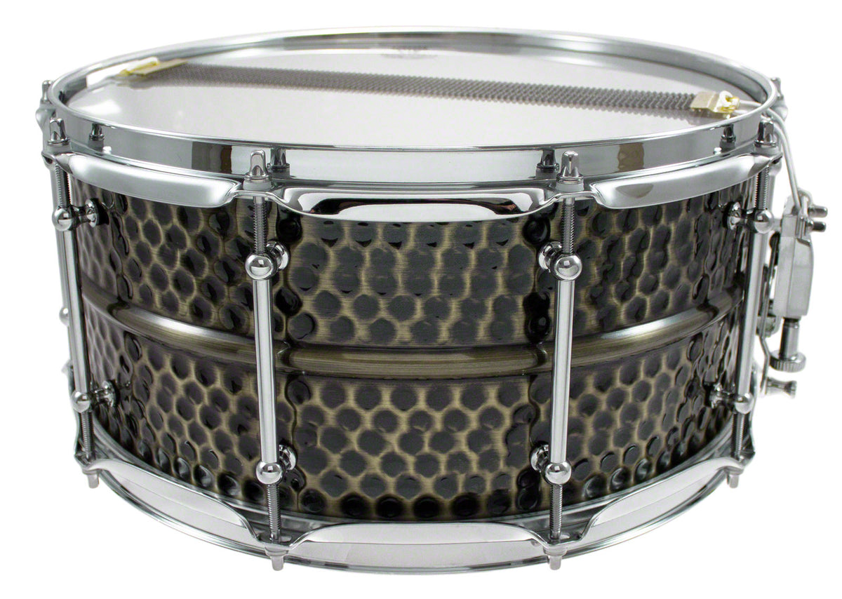 BKH-6514SH - BLACK DAWG 14" X 6.5" SNARE DRUM - HAMMERED BRASS SHELL