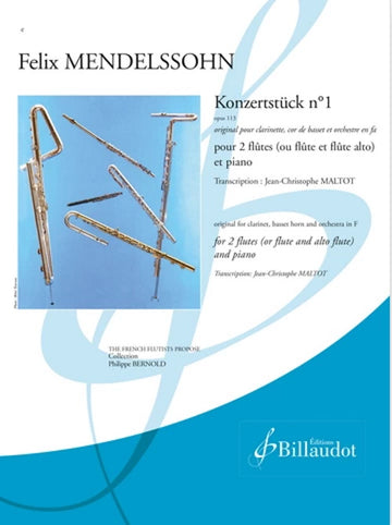 MENDELSSOHN F. - KONZERTSTUCK N.1 OP.113 - 2 FLUTES & PIANO