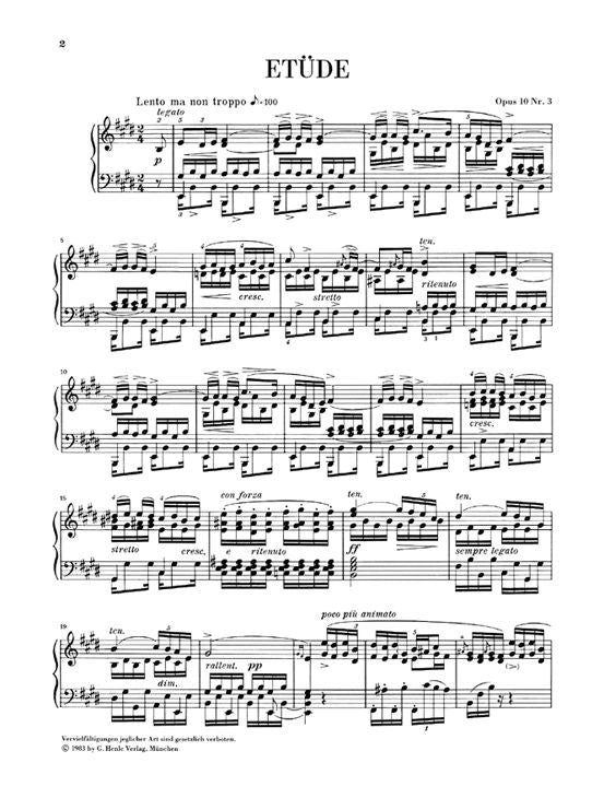 Chopin F. - Etude E Major Op. 10,3