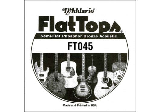 FT045 SEMI-FLAT PHOSPHOR BRONZE ACOUSTIC GUITAR SINGLE STRING .045