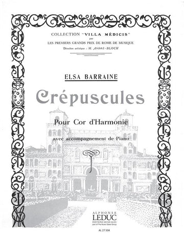 Barraine Elsa - Crepuscules - Cor D'harmonie & Piano