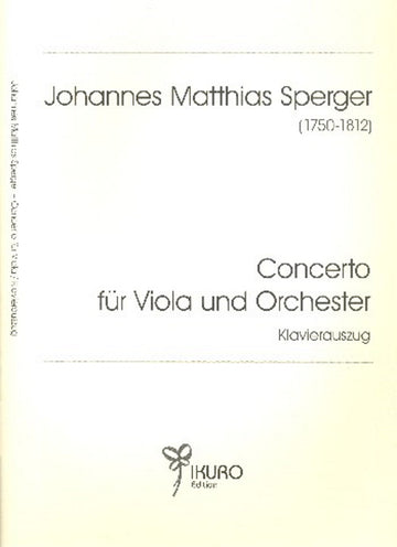 Sperger J.M. - Concerto Fur Viola Und Orchester - Alto & Piano