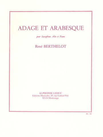 BERTHELOT RENE - ADAGE ET ARABESQUE - SAXOPHONE & PIANO
