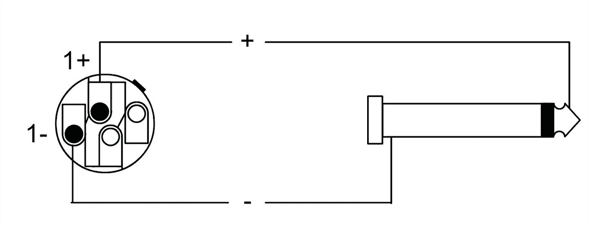 Lautsprecherkabel Speakon 2-polig/jack 10 m