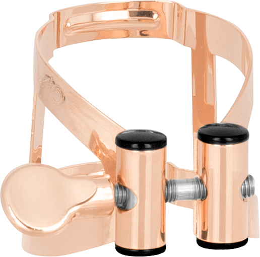 Ligatur M/o Roségold Tenorsaxophon + Kunststoff-Mundstückschutz