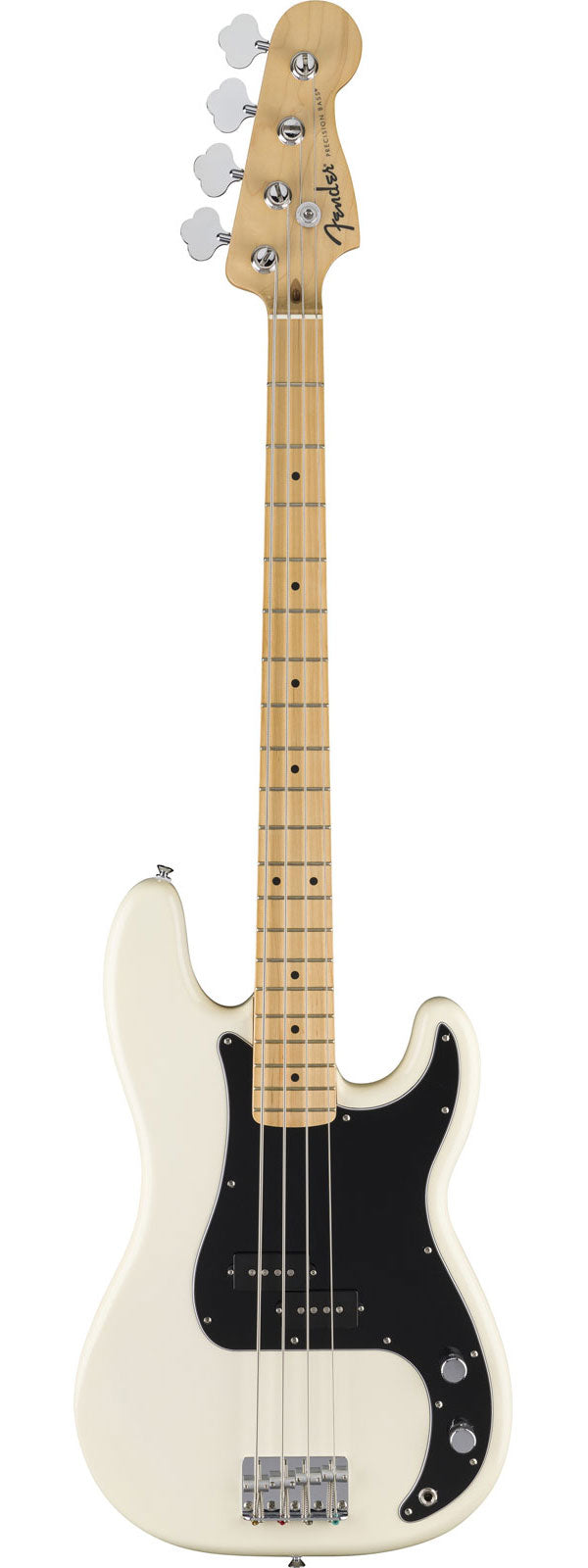 Standard Precision Bass MN schwarzes Schlagbrett Olympic White