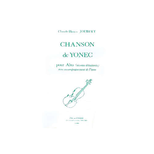 Joubert - Chanson De Yonec - Alto et Piano