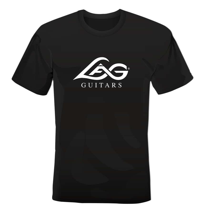 T-Shirt LÂG Schwarz logo weiß S