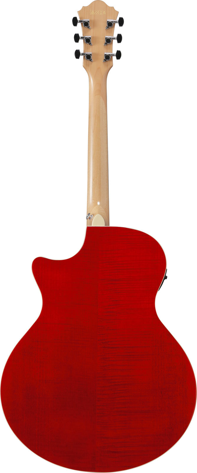 Ae170-Ntr Natural High Gloss Top Transparent Red High Gloss Back And Sides