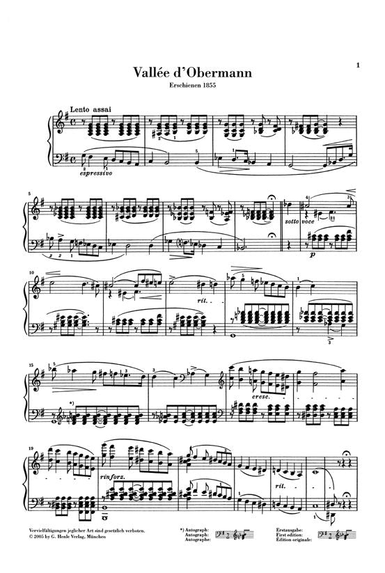 Liszt F. - Vallée d'Obermann