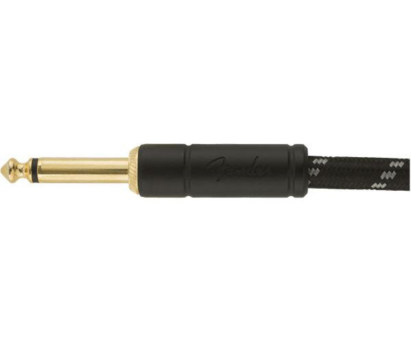 DELUXE INSTRUMENT CABLE STRAIGHT/ANGLE 25' BLACK TWEED