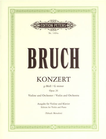 Bruch Max - Concerto No.1 In G Minor Op.26 - Violin And Piano