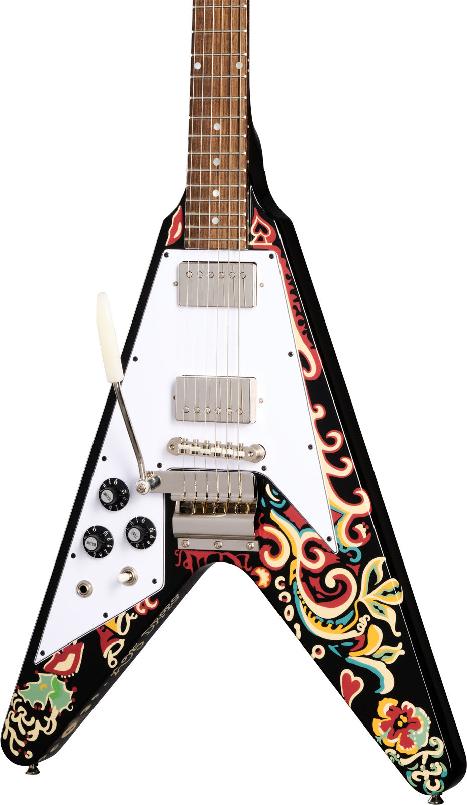 Flying V Signature Jimi Hendrix "Love Drops" Lh Ebenholz