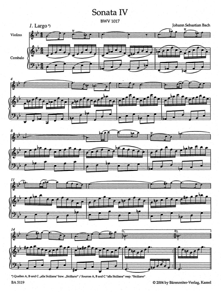 J.S. - 6 Sonates Vol.2 Bwv 1017 1018 1019 - Violon Clavecin
