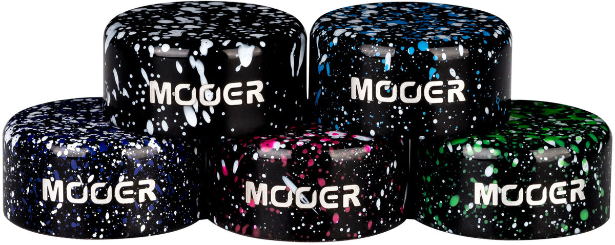 Set mit 5 Fußschalterkappen Mooer Alu