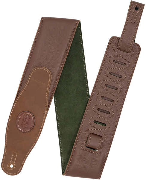 Gepolstertes Leder 7,6cm - Braun-Grün