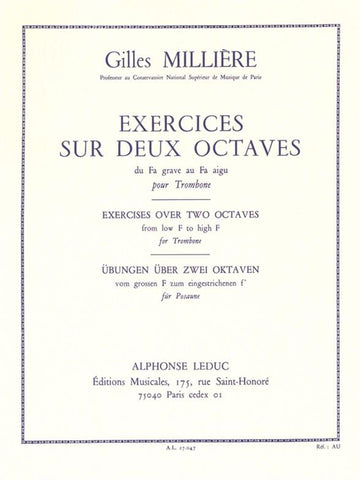 Milliere Gilles - Übungen über zwei Oktaven für Posaune