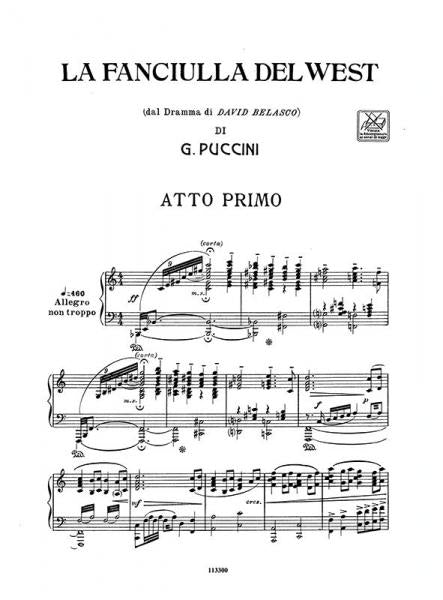PUCCINI G. - FANCIULLA DEL WEST - Gesang und Klavier